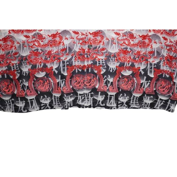 Guess Jeans Red Dragon Print Button-Up Shirt – Size L – Made in Korea - Picture 2 of 4